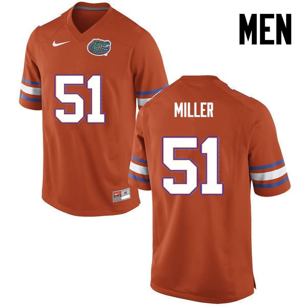 Men's NCAA Florida Gators Ventrell Miller #51 Stitched Authentic Nike Orange College Football Jersey LLR8265CH